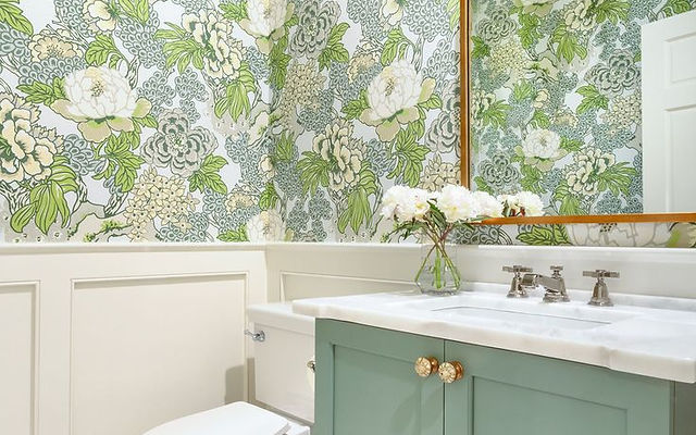 Accent wall wallpaper installation in Jacksonville, FL by Primal Surface Restoration