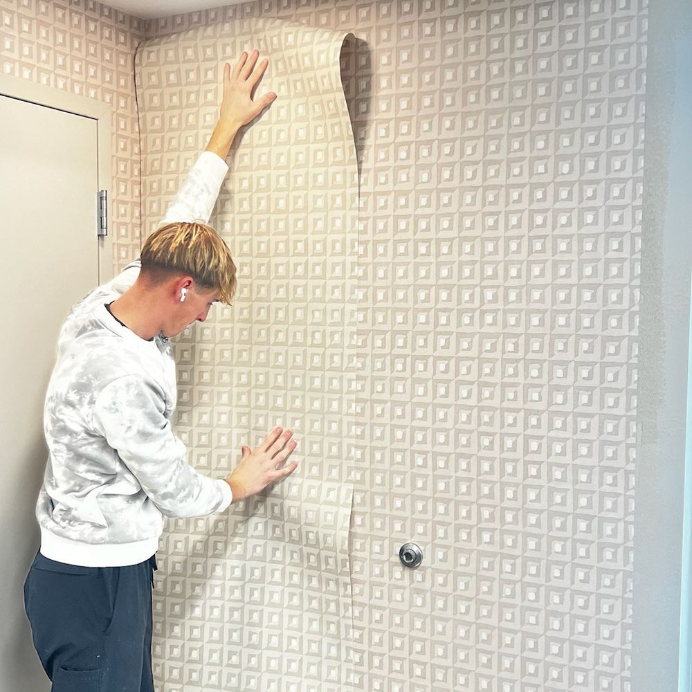Custom wallcovering installation in Jacksonville, FL by Primal Surface Restoration